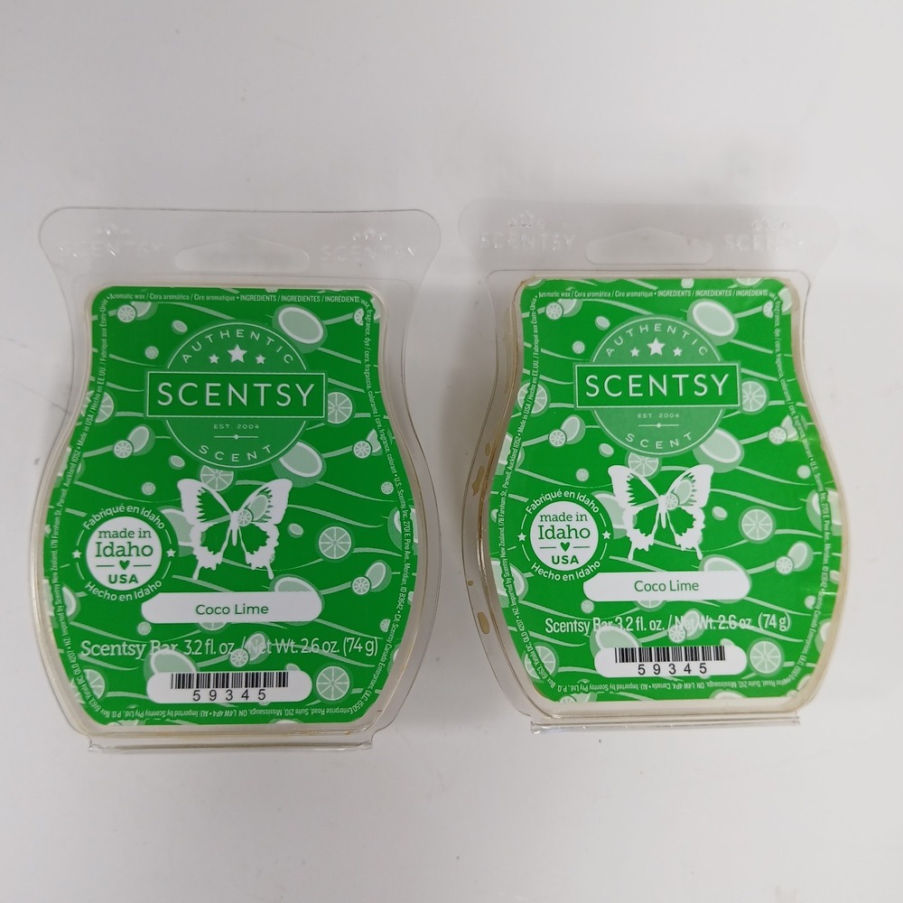 SCENTSY ~ Coco Lime Wax Bars ~ Lot of 2 ~ NEW READ